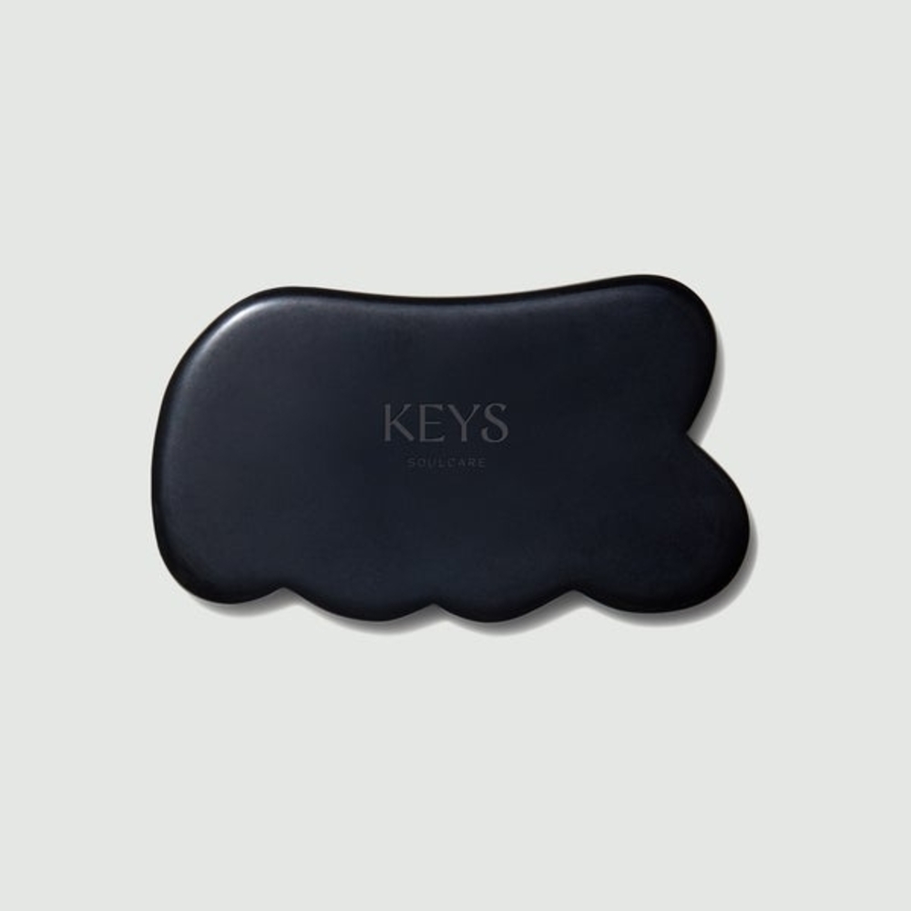 🆕 Gua Sha Body Massage Tool Genuine Obsidian Stone Keys Soulcare - New In Box
